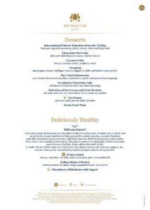 msc yacht club menus 