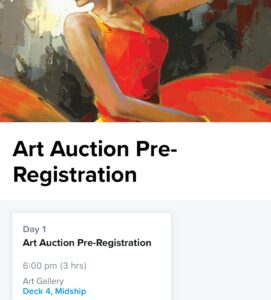 cruise art auction