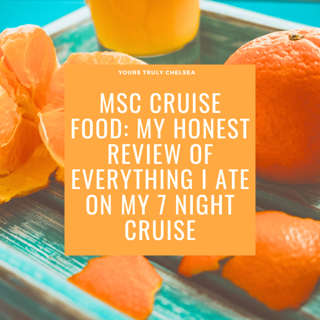 msc cruise food
