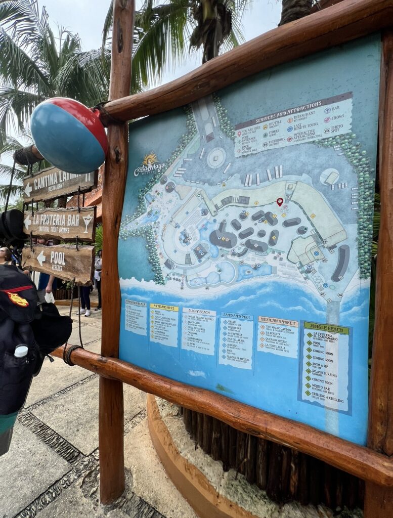 costa maya cruise port map